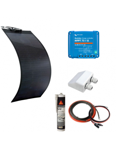 Kit solaire 150W panneau souple avec...
